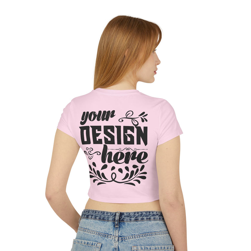 Customizable Womens Baby Tee Organic Cotton Slim Fit T Shirt