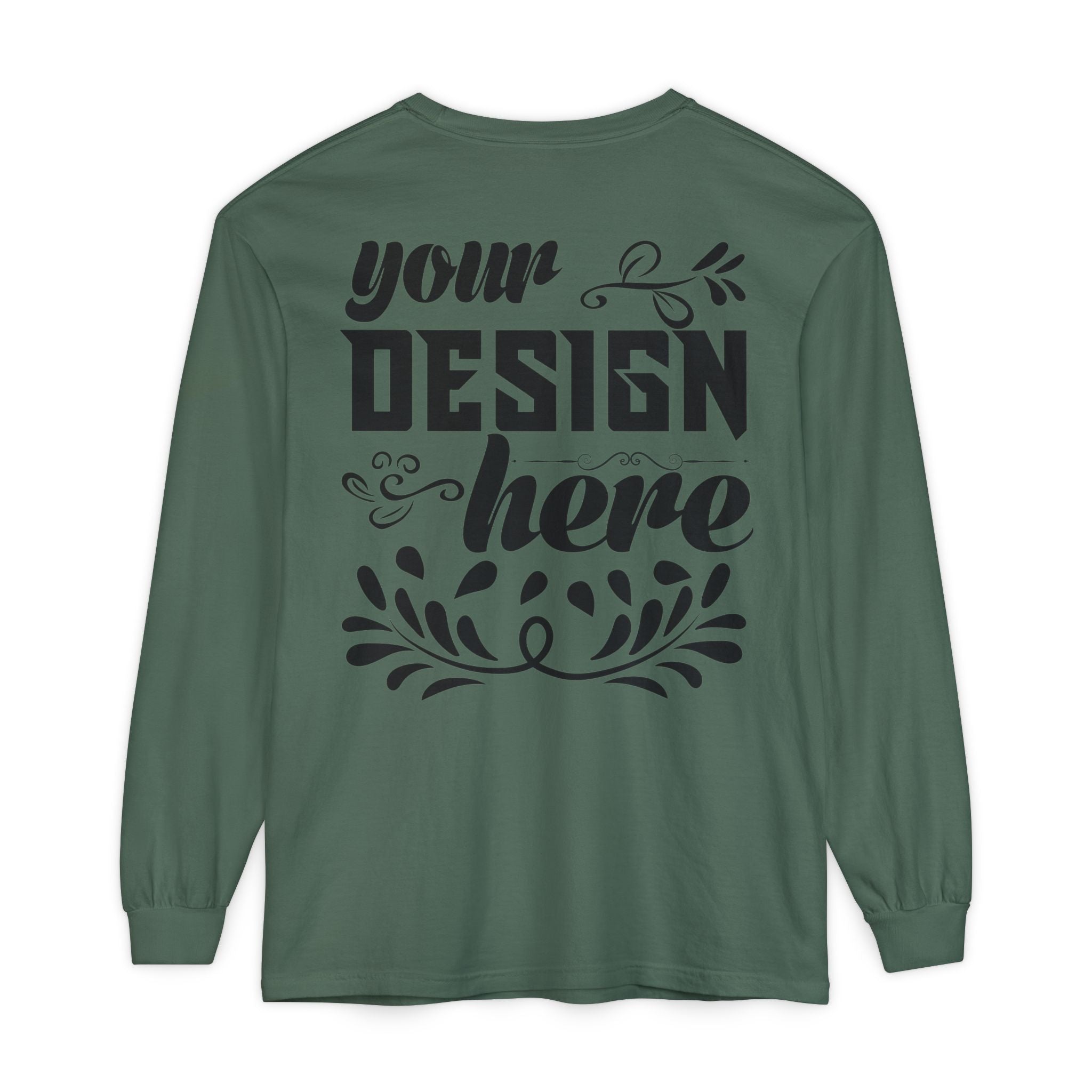 Customizable Comfort Colors 6014 Unisex Garment Dyed Long Sleeve T Shirt