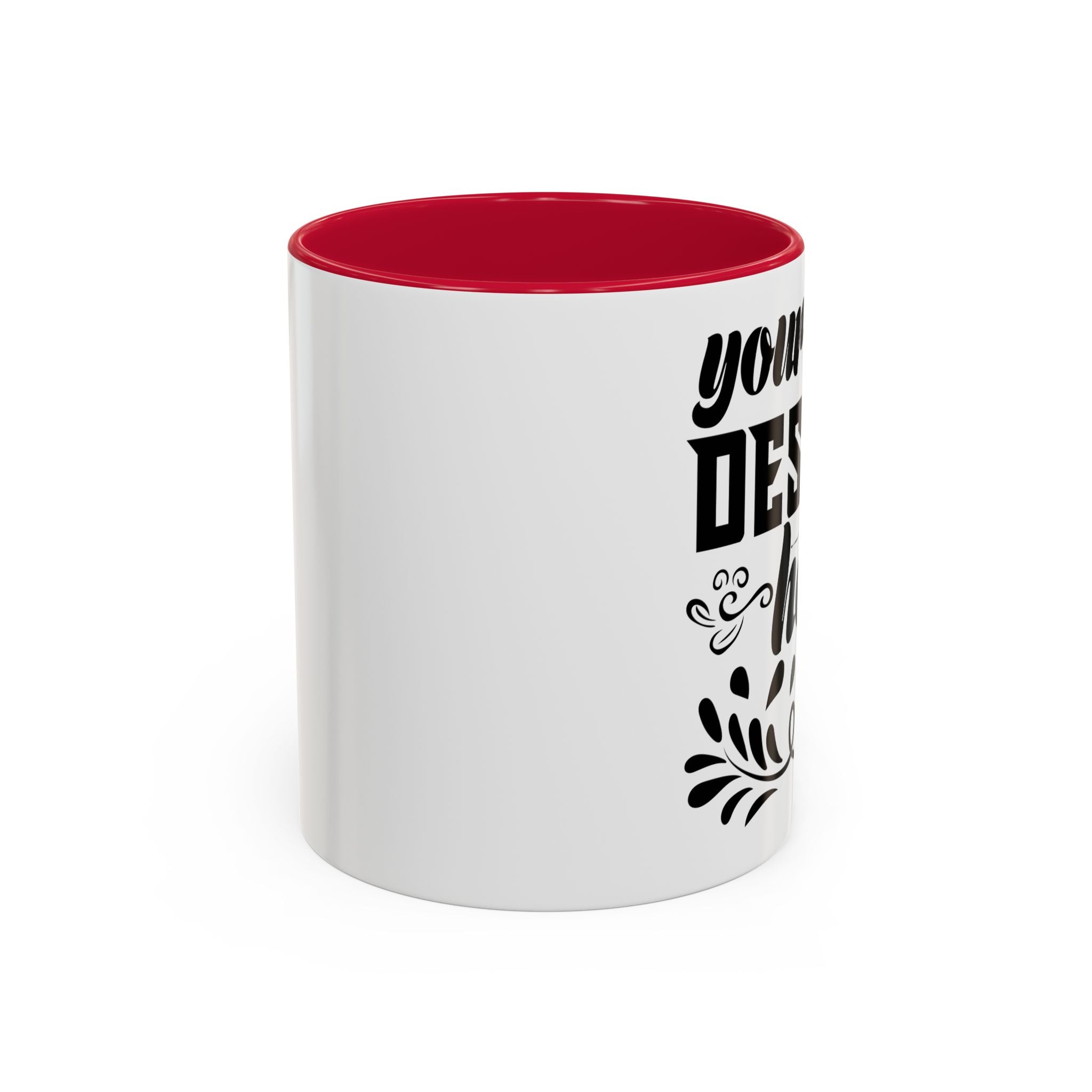 Customizable Glossy Ceramic Accent Mug 11oz and 15oz