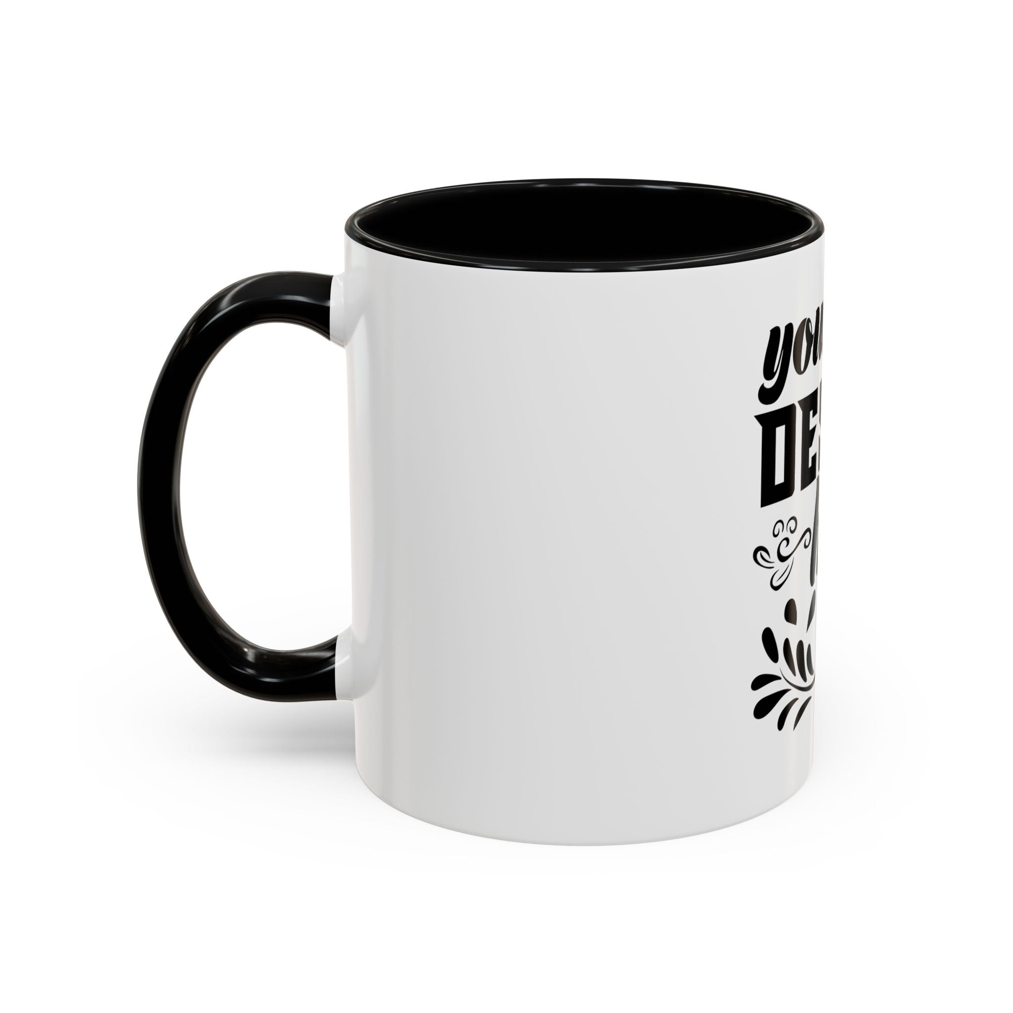 Customizable Accent Coffee Mug 11oz and 15oz Colored Interior Handle