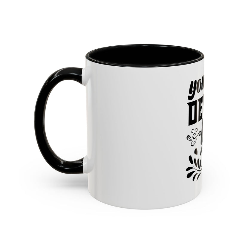 Customizable Accent Coffee Mug 11oz and 15oz Colored Interior Handle