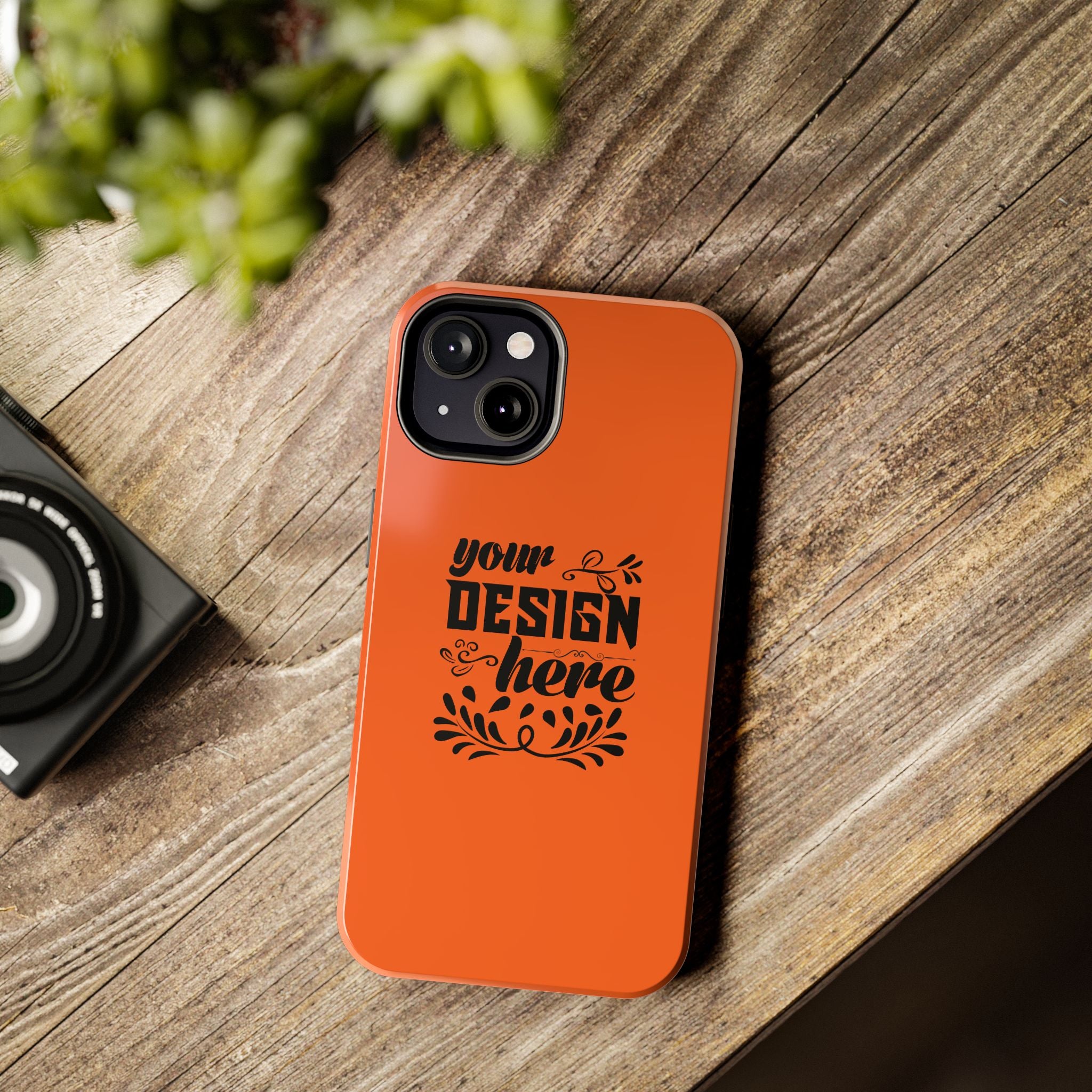Customizable Tough Phone Case Glossy Dual Layer Wireless Charging