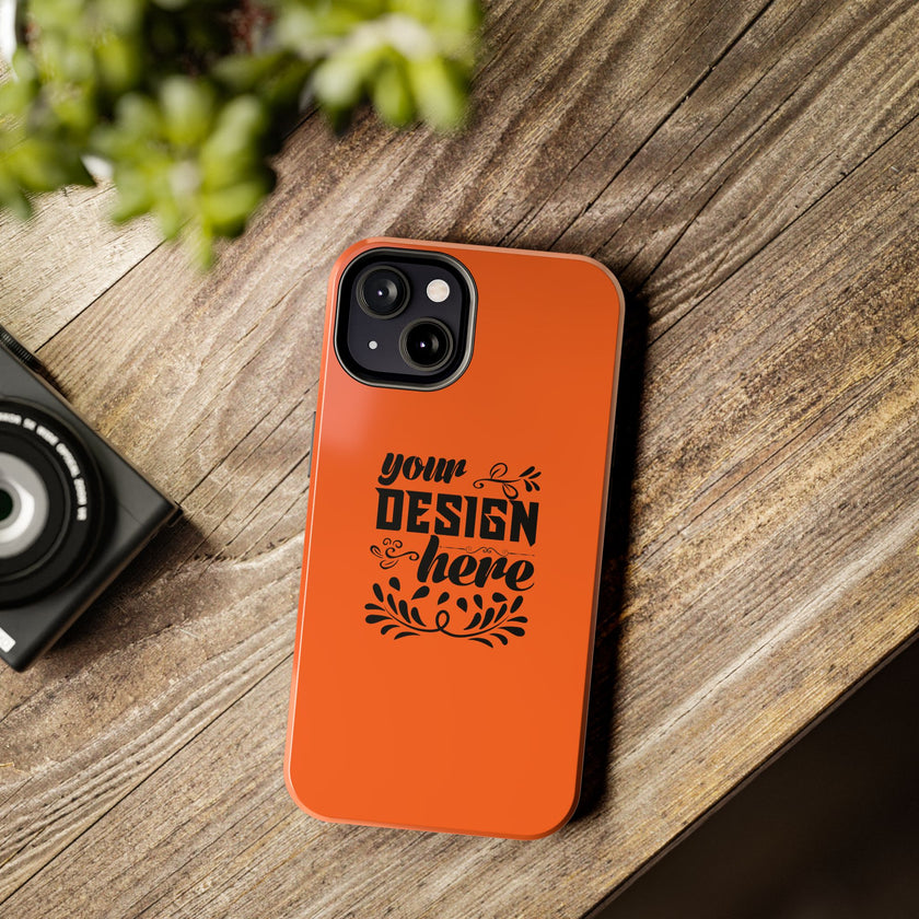 Customizable Tough Phone Case Glossy Dual Layer Wireless Charging