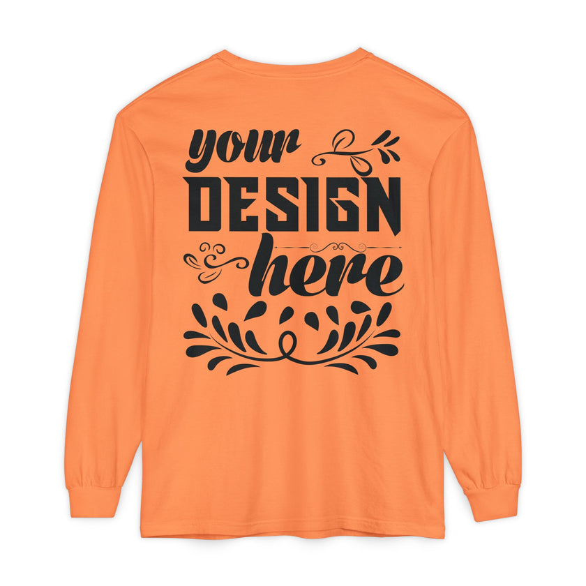 Customizable Comfort Colors 6014 Unisex Garment Dyed Long Sleeve T Shirt