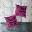 Customizable Square Poly Canvas Pillow with Insert Double-Sided Print