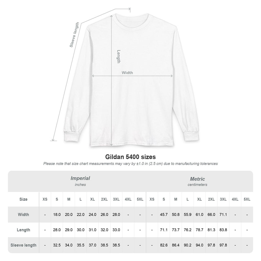Customizable Gildan 5400 Unisex Long Sleeve T Shirt 100 Cotton Rib Cuffs
