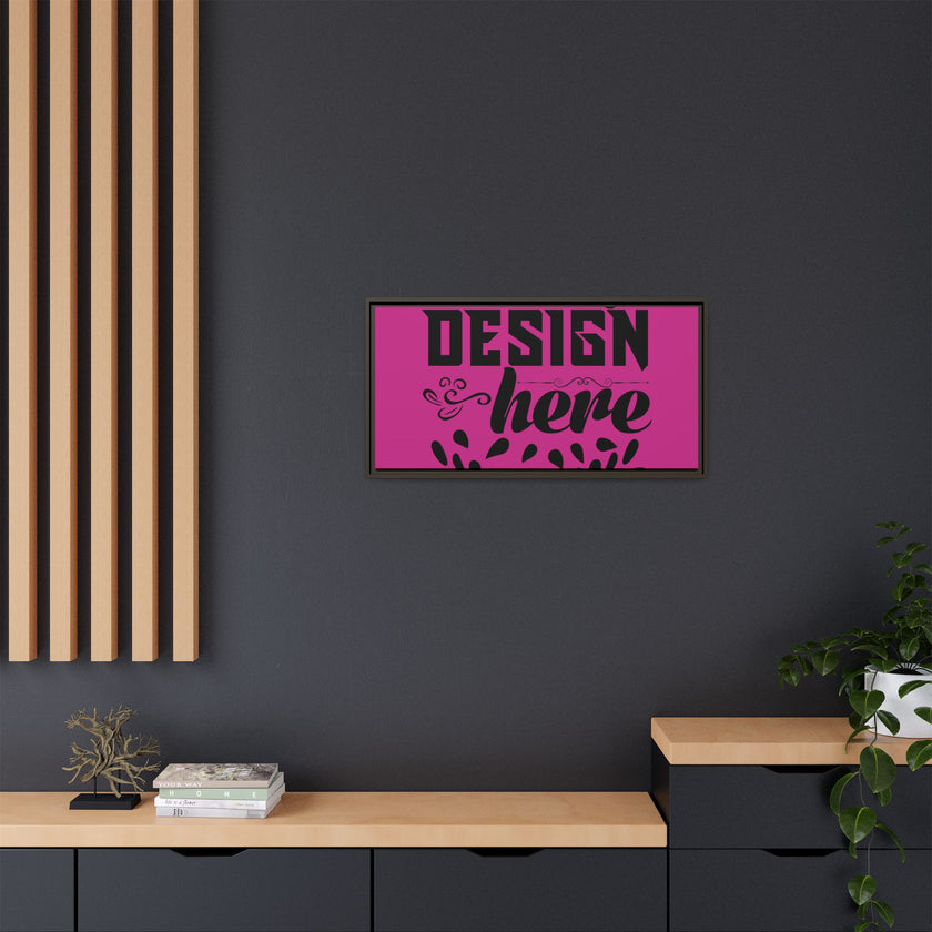 Customizable Framed Matte Canvas Print with Pinewood Frame Sawtooth Hanger