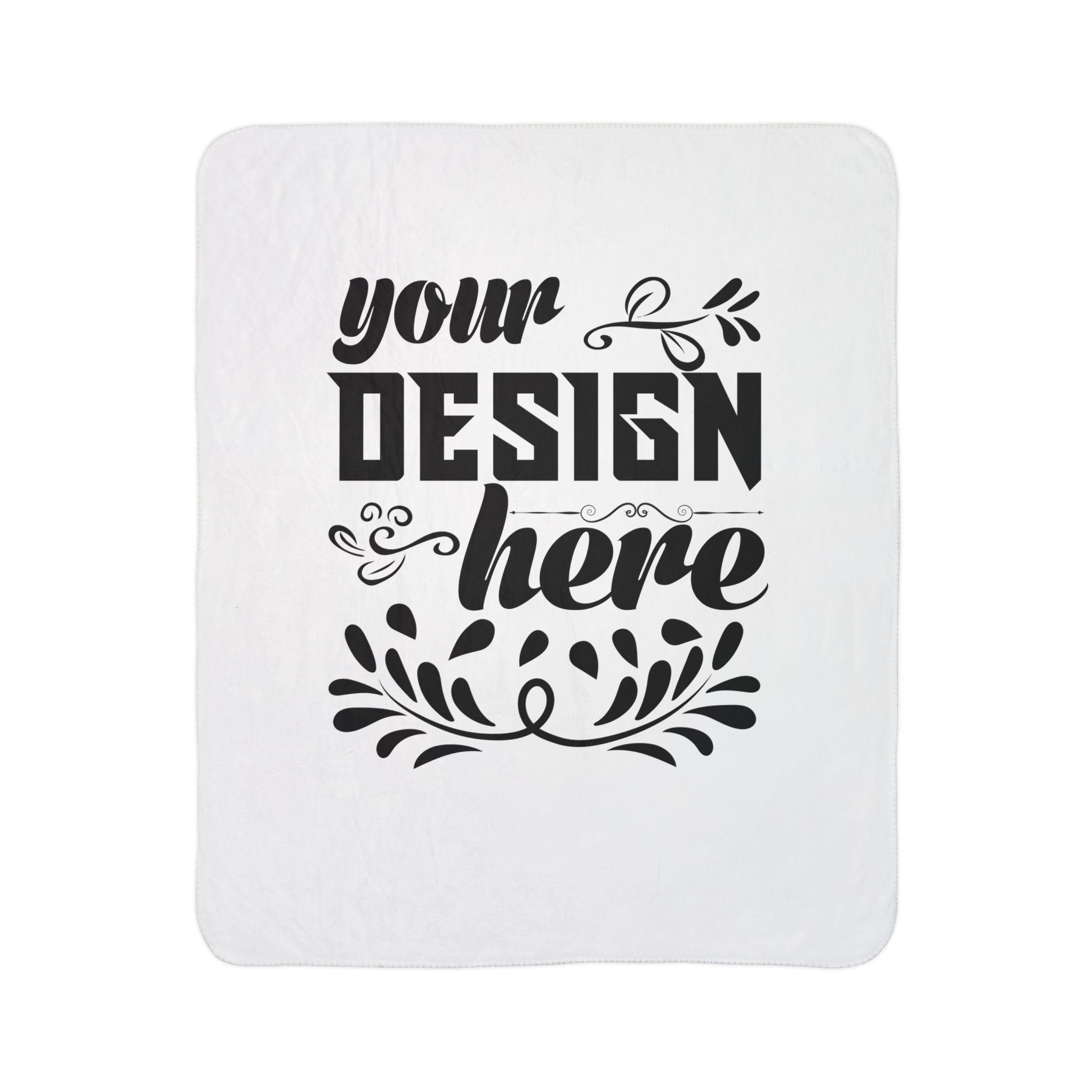 Customizable Fleece Sherpa Blanket 480gsm One Sided Print 2 Sizes