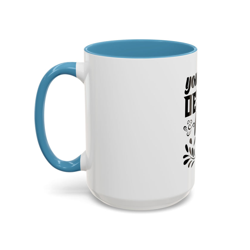 Customizable Accent Coffee Mug 11oz and 15oz Colored Interior Handle