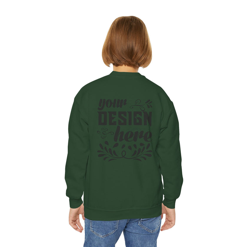 Customizable Gildan 18000B Youth Heavy Blend Crewneck Sweatshirt
