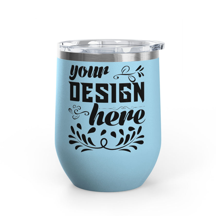 Customizable Polar Camel 12oz Stainless Steel Wine Tumbler Cup Lid