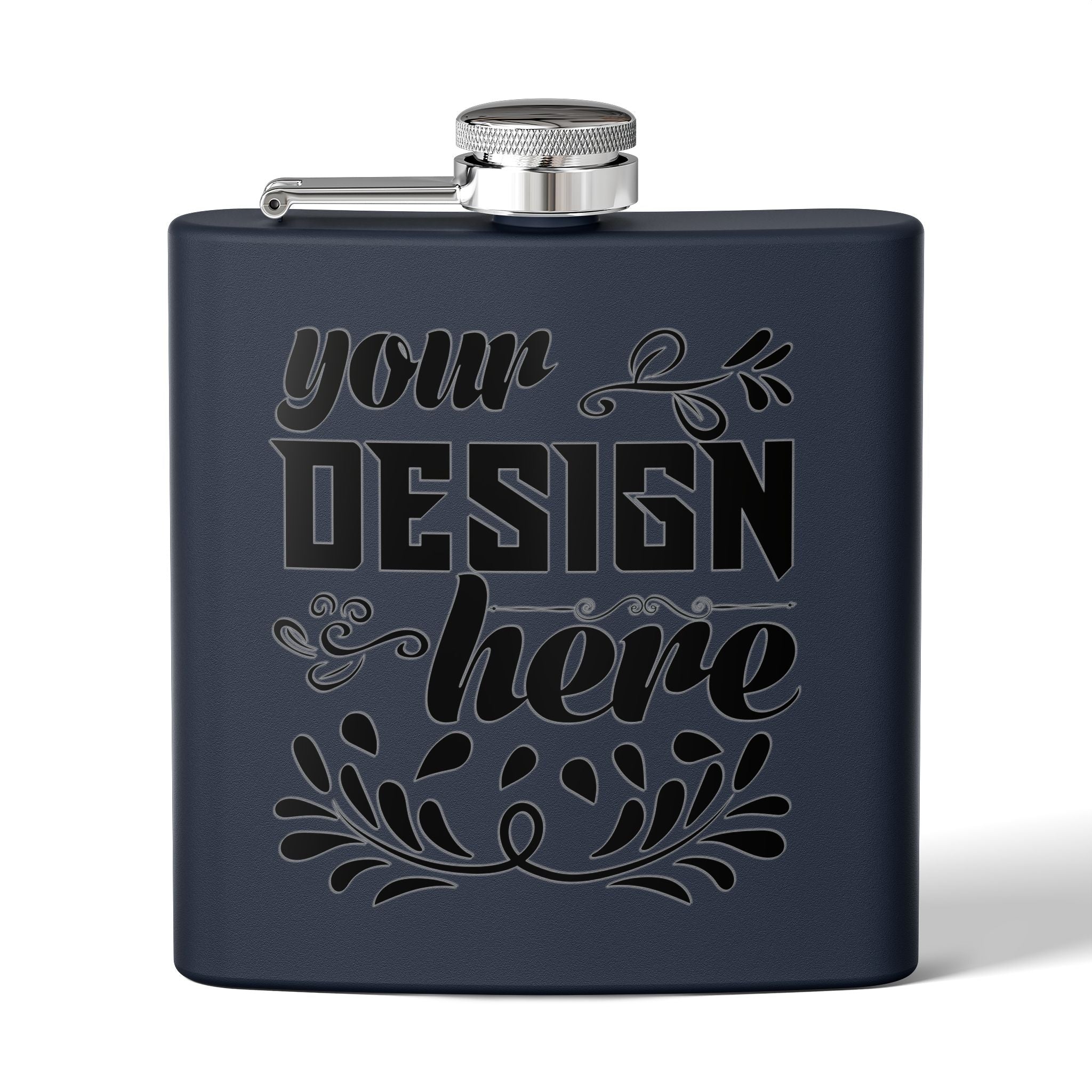 Customizable Polar Camel 6oz Stainless Steel Flask with UV DTF Print