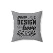 Customizable Spun Polyester Square Pillow with Double Sided Print and Zipper