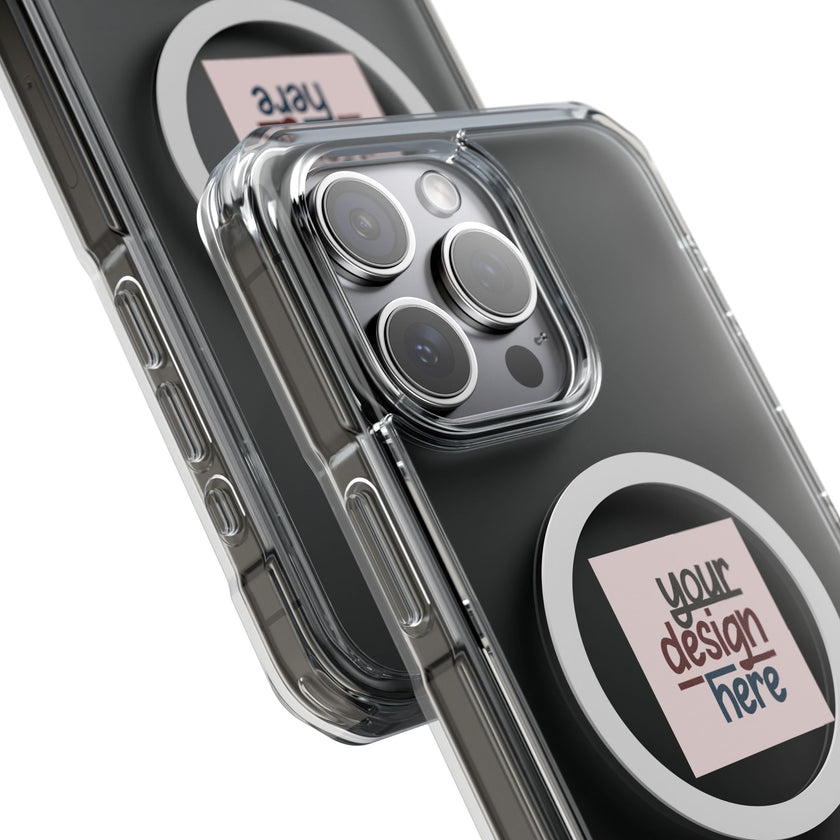 Customizable Magnetic Clear Impact Case With Air Cushioned Bumper Corners