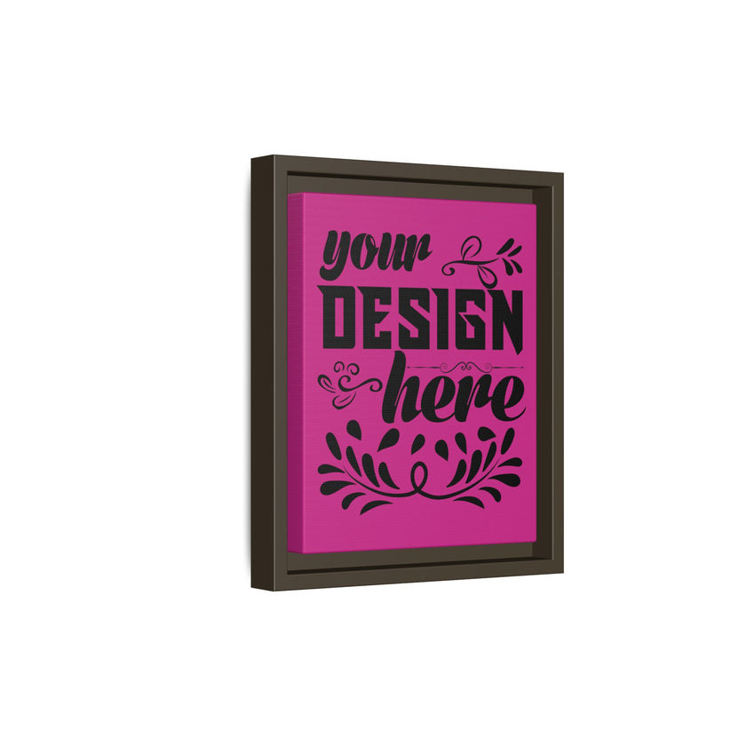 Customizable Framed Matte Canvas Print with Pinewood Frame Sawtooth Hanger