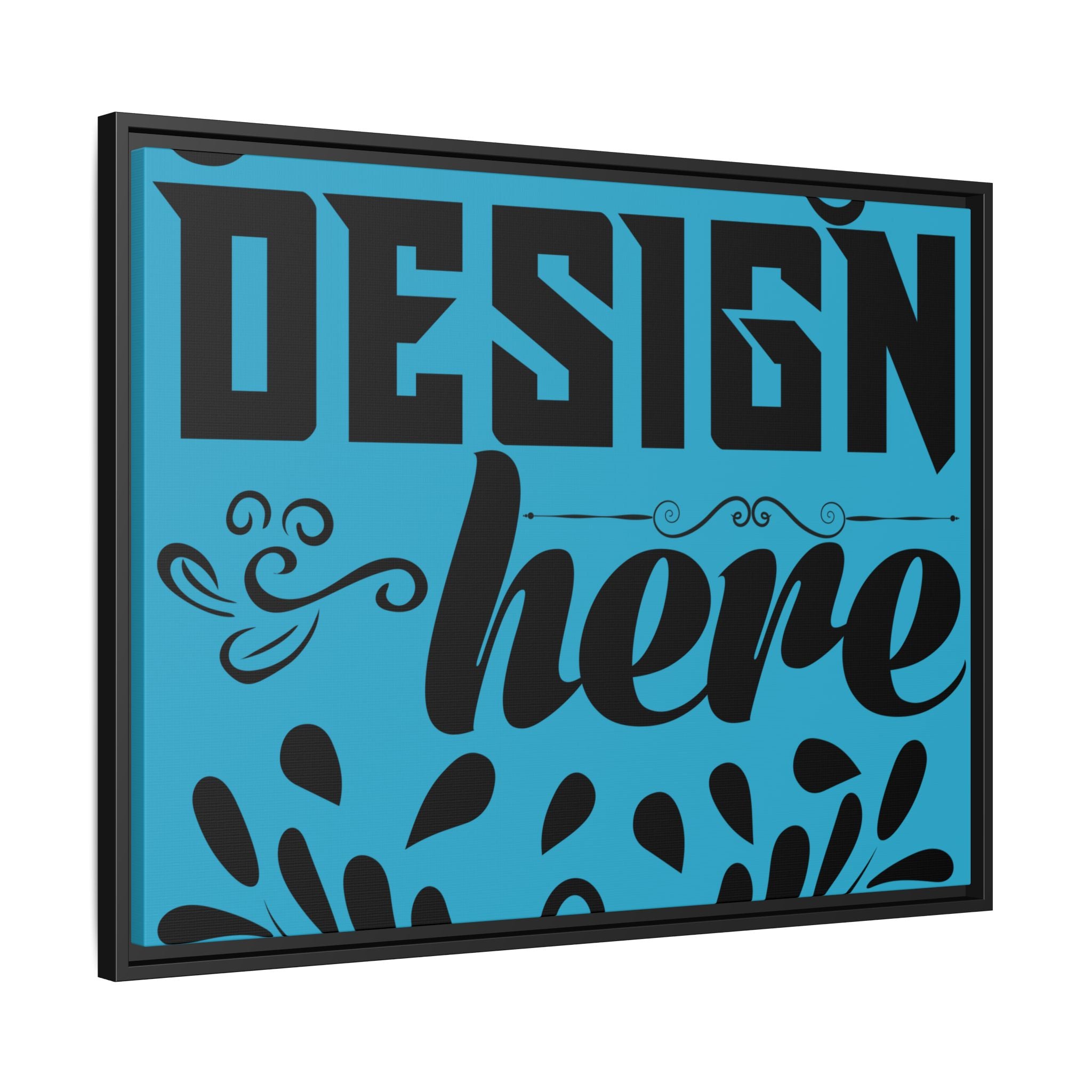 Customizable Framed Matte Canvas Print with Pinewood Frame Sawtooth Hanger