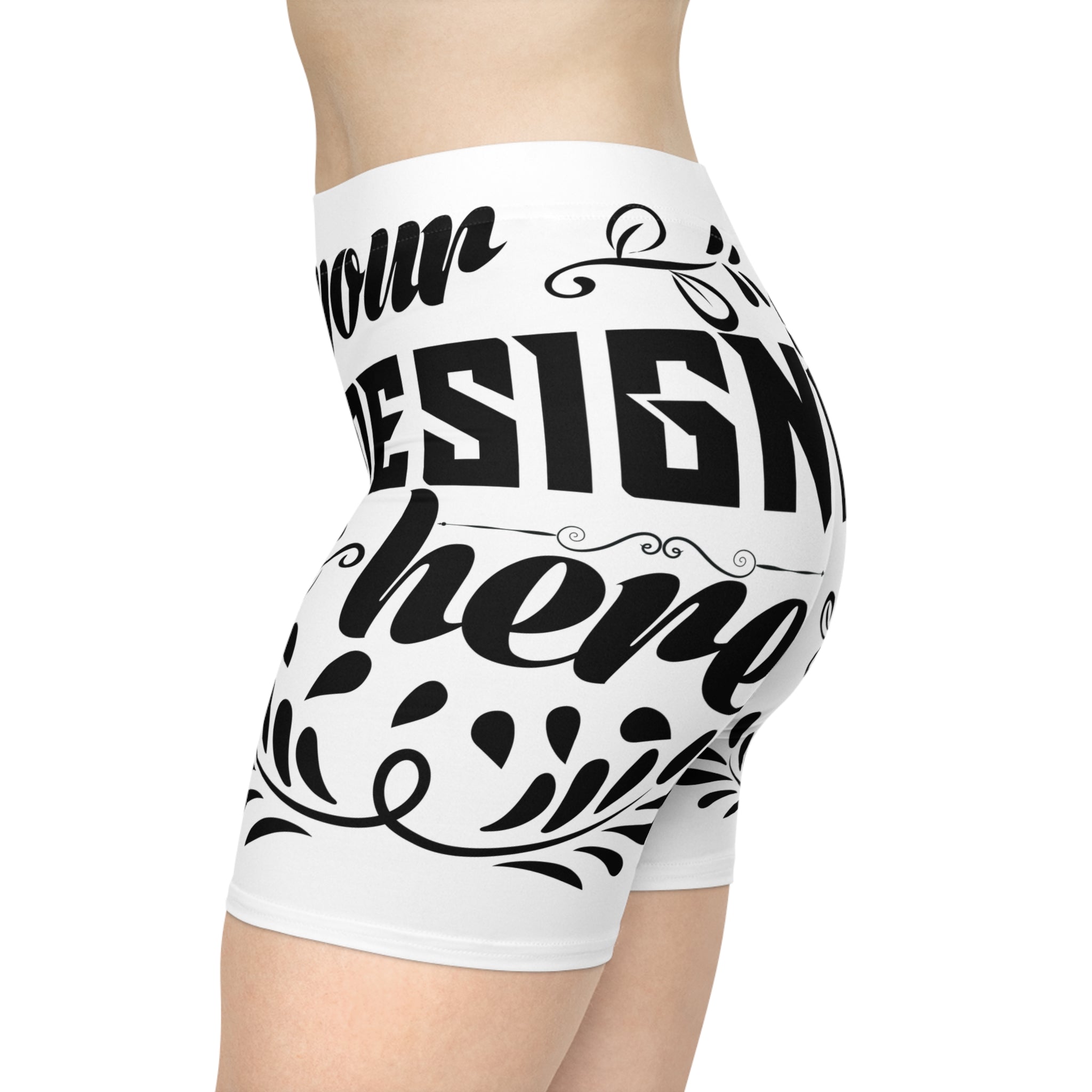 Customizable Womens Biker Shorts All Over Print Moisture Wicking