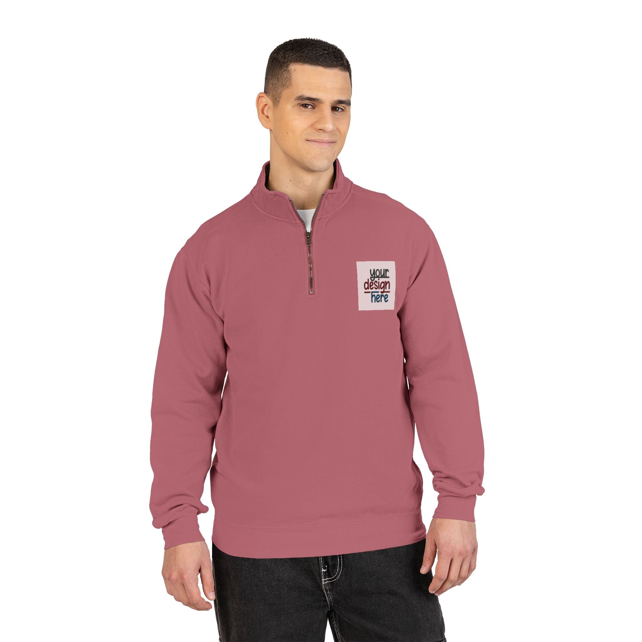 Customizable Comfort Colors 1580 Unisex Quarter Zip Sweatshirt