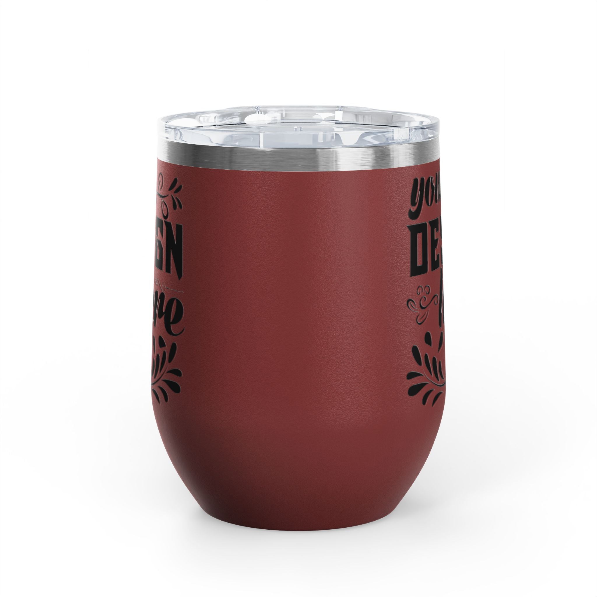 Customizable Polar Camel 12oz Stainless Steel Wine Tumbler Cup Lid