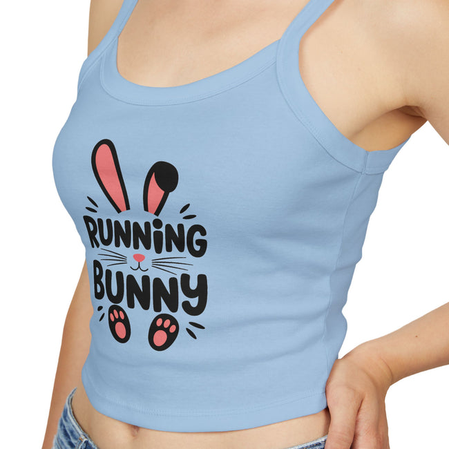 Bella+Canvas 1012 Spaghetti Strap Tank Top Running Bunny Graphic Print
