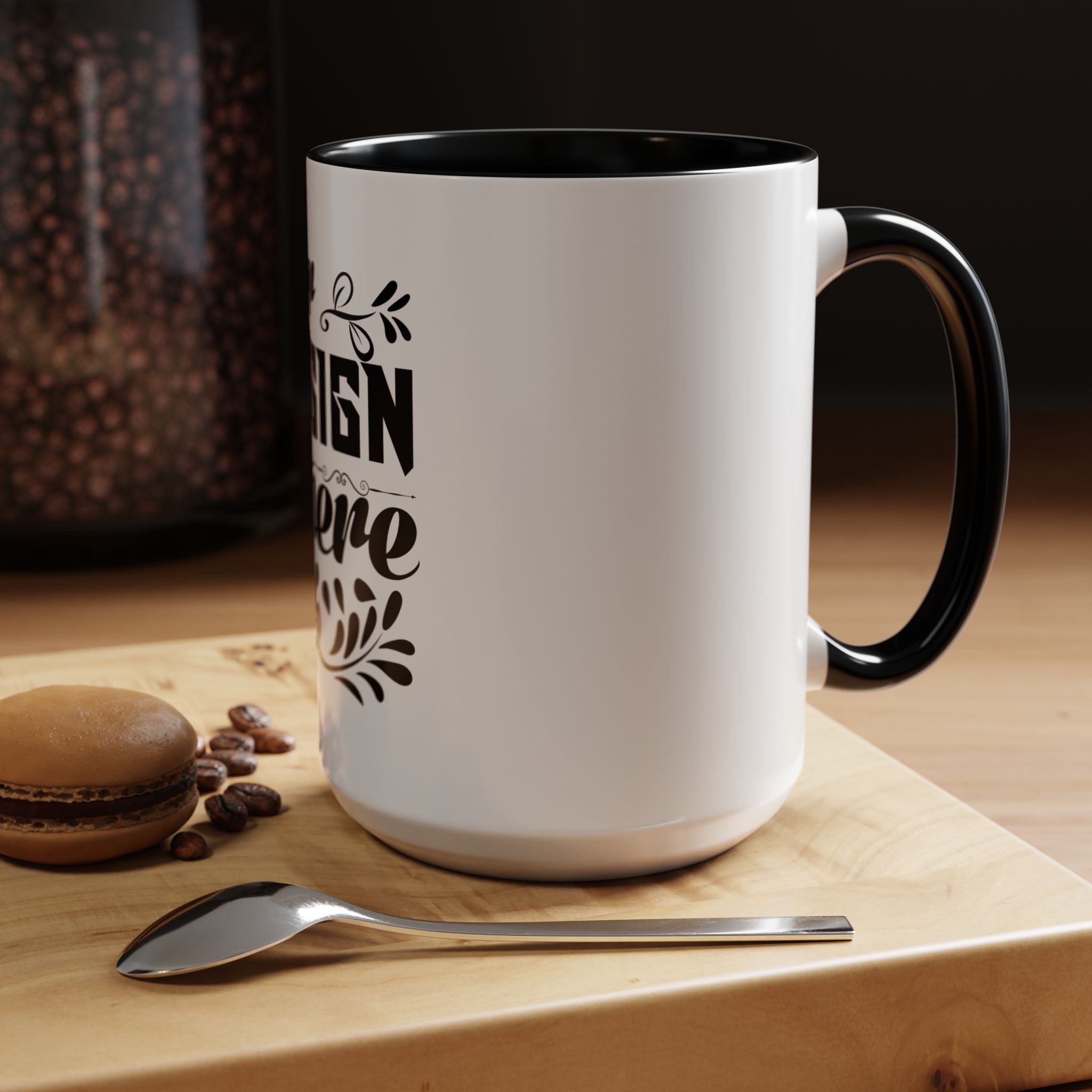 Customizable Accent Coffee Mug 11oz and 15oz Colored Interior Handle