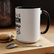 Customizable Accent Coffee Mug 11oz and 15oz Colored Interior Handle
