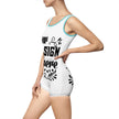 Customizable Womens Vintage One Piece Swimsuit U Back Boyshort
