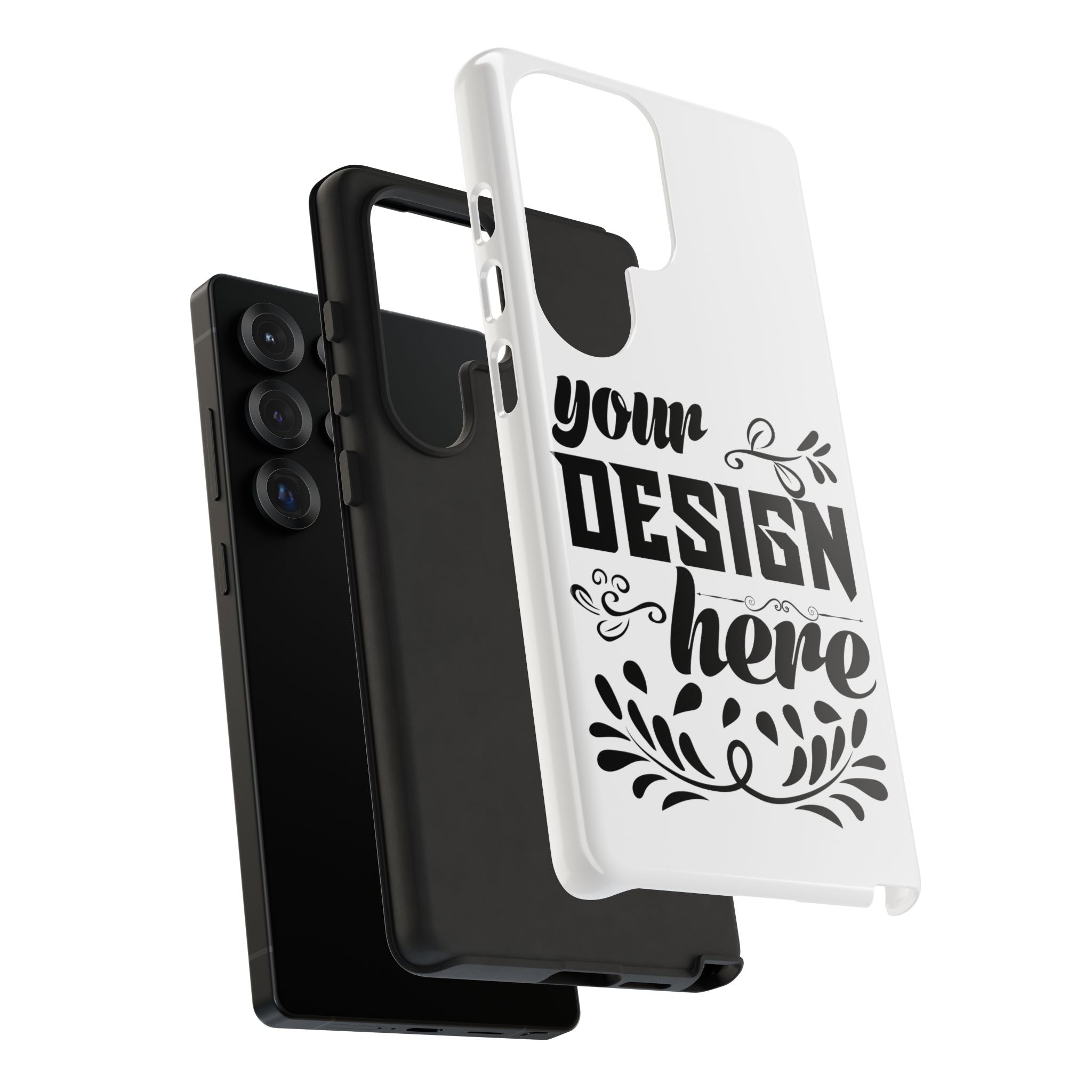 Customizable Tough Dual Layer Phone Case Polycarbonate TPU Liner Protective