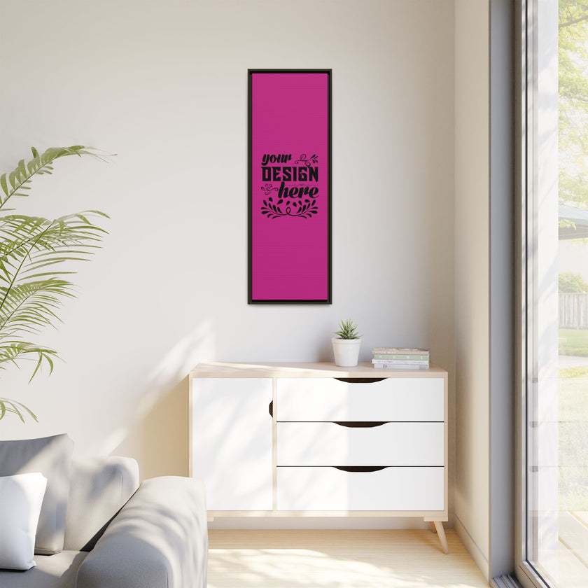 Customizable Framed Matte Canvas Print with Pinewood Frame Sawtooth Hanger