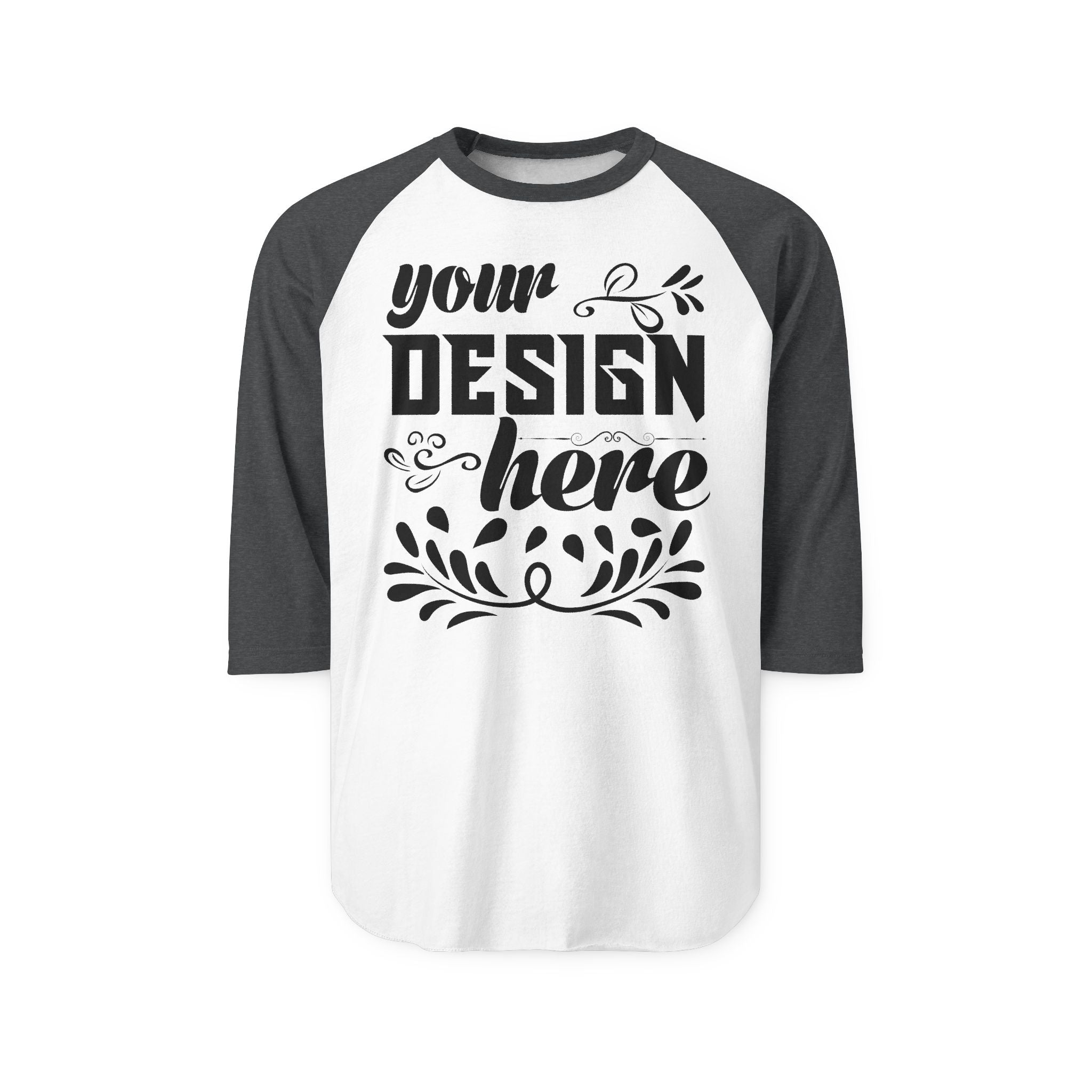 Customizable Tultex 245 Unisex 3\4 Sleeve Raglan Fine Knit Jersey Shirt