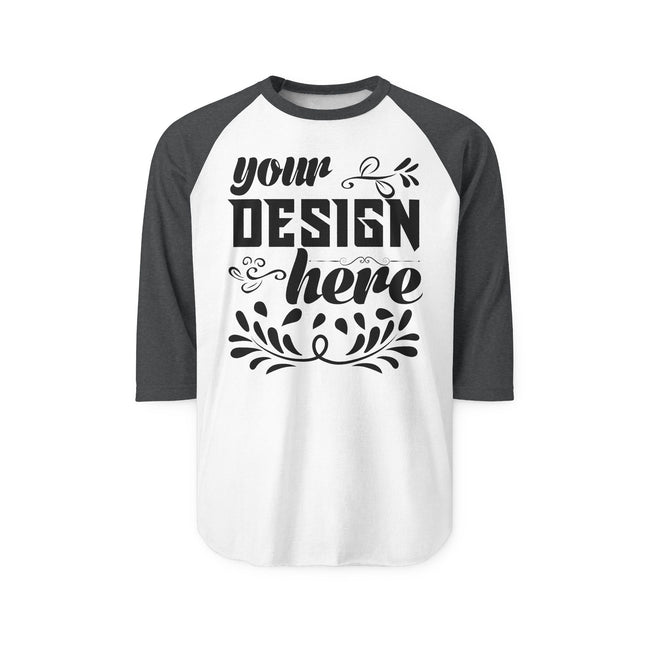 Customizable Tultex 245 Unisex 3\4 Sleeve Raglan Fine Knit Jersey Shirt