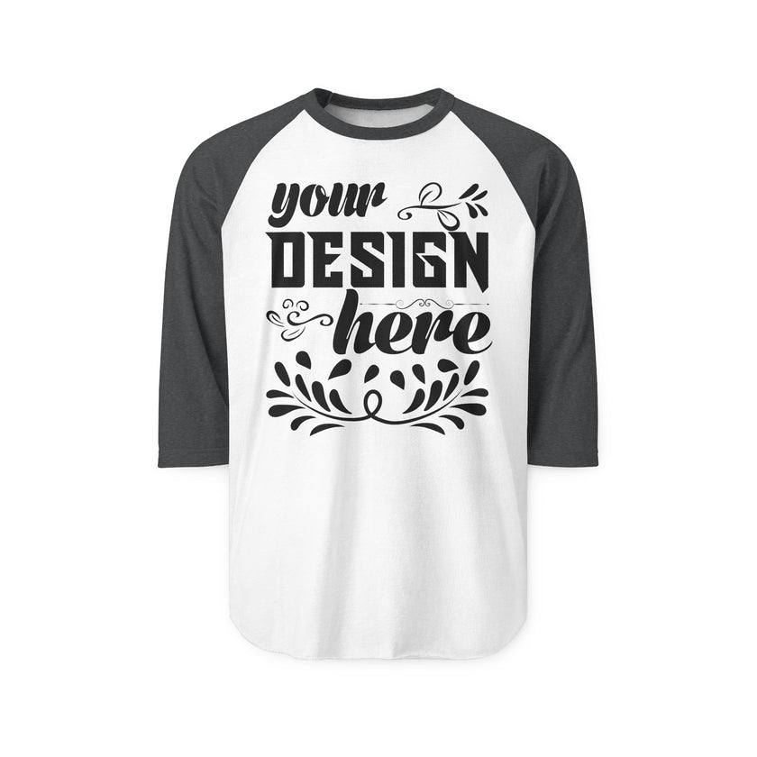 Customizable Tultex 245 Unisex 3\4 Sleeve Raglan Fine Knit Jersey Shirt