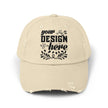 Customizable District DT600 Distressed Cotton Cap for Personalized Style