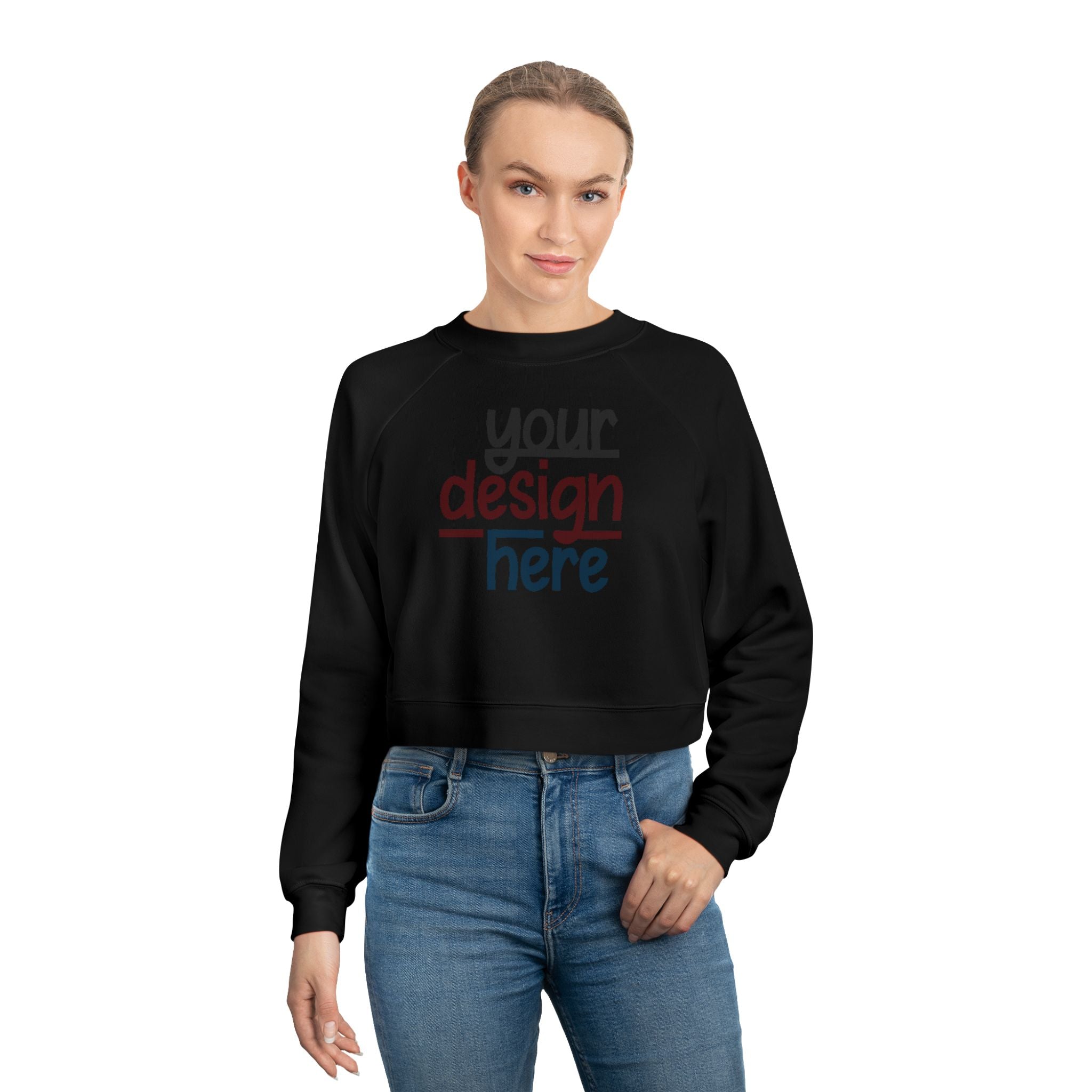 Customizable Bella+Canvas 7505 Womens Cropped Fleece Pullover