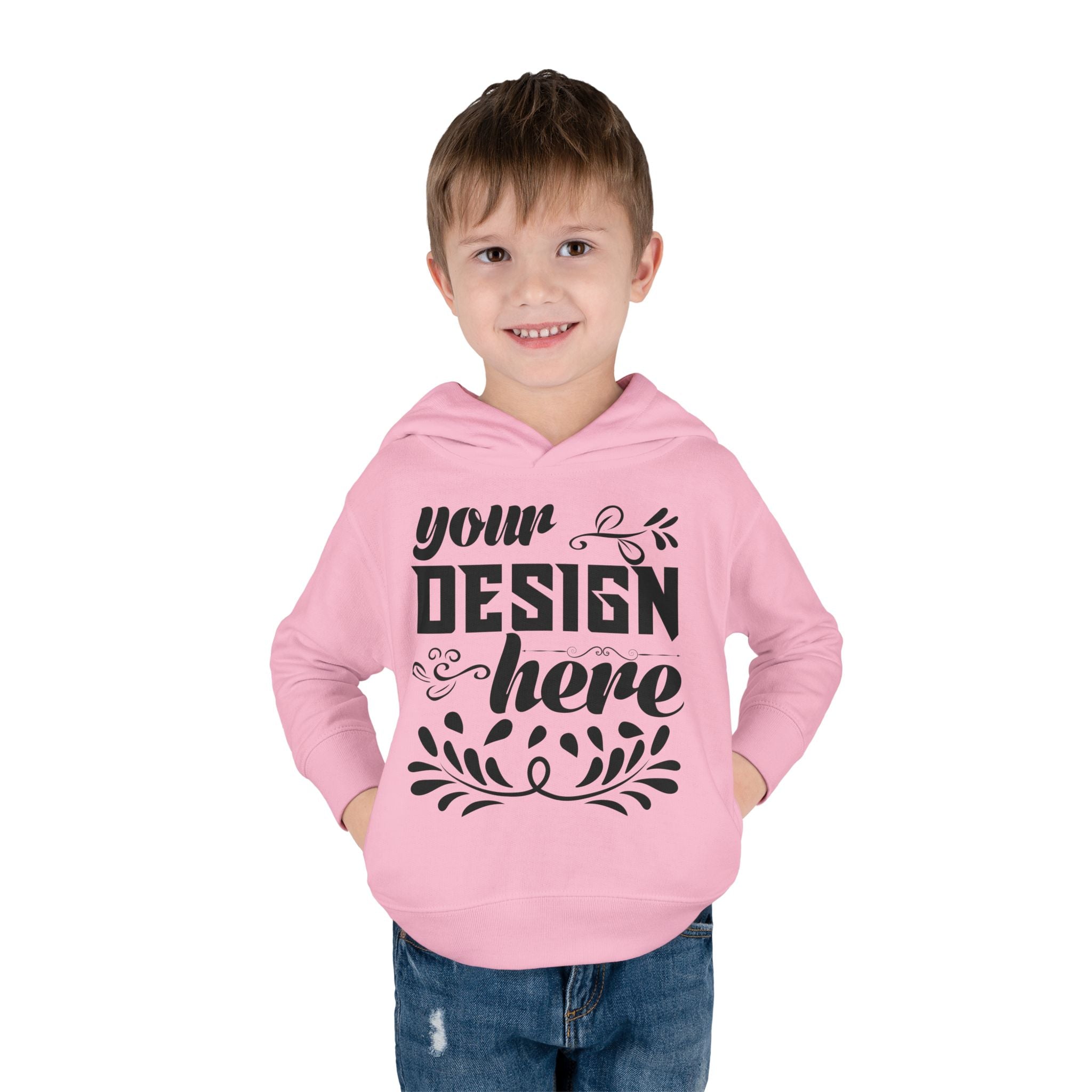 Customizable Rabbit Skins Toddler Pullover Fleece Hoodie DTG