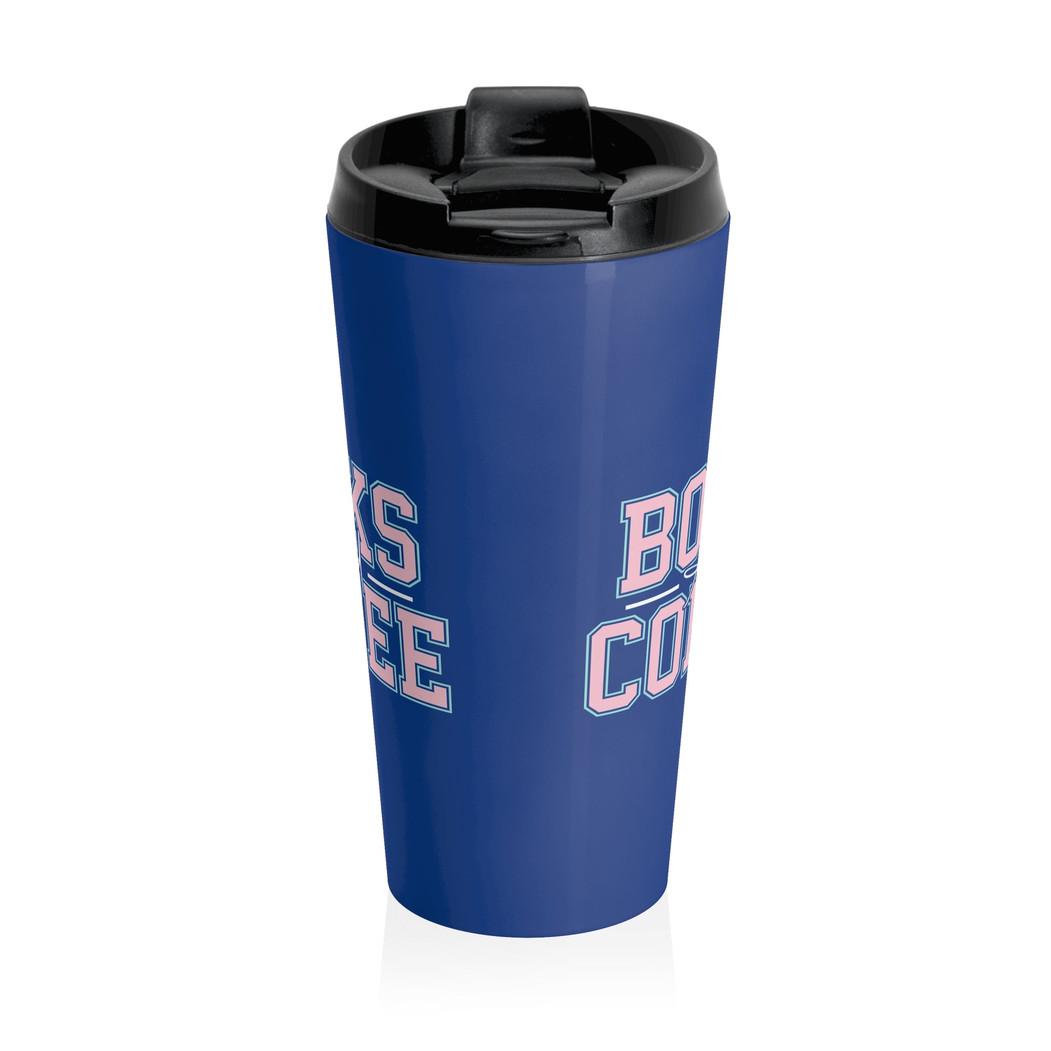 Stainless Steel Travel Mug 15oz | Books and Coffee Stainless Steel and Dye Sublimation