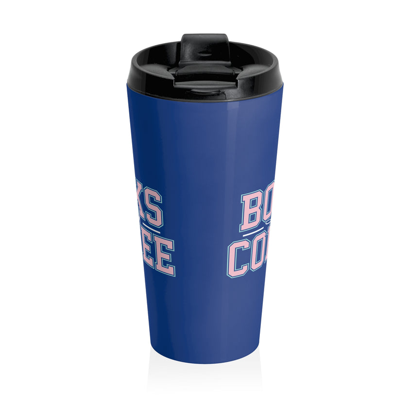 Stainless Steel Travel Mug 15oz | Books and Coffee Stainless Steel and Dye Sublimation