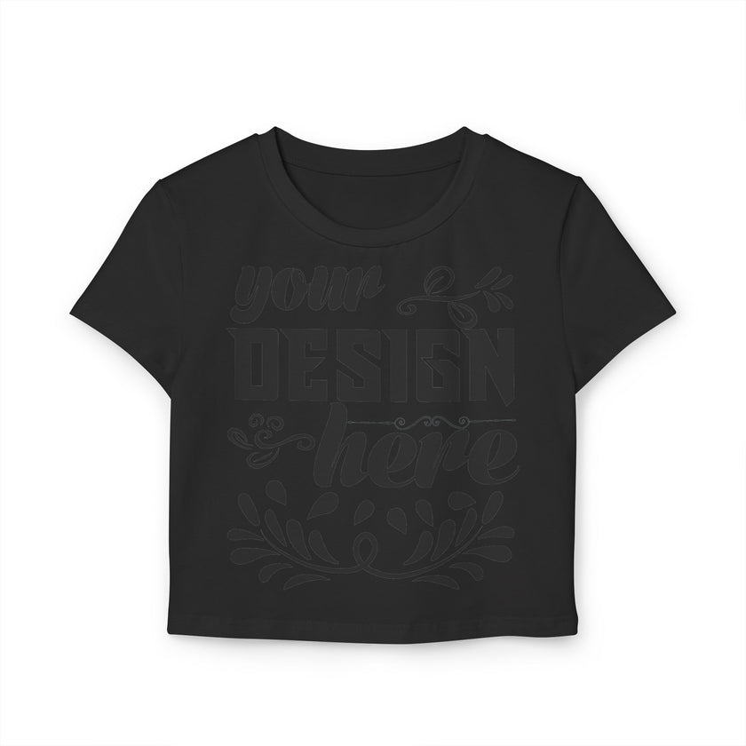 Customizable Womens Baby Tee Organic Cotton Slim Fit T Shirt