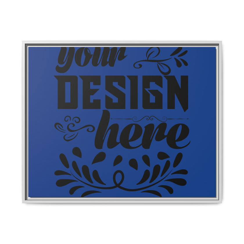 Customizable Framed Matte Canvas Print with Pinewood Frame Sawtooth Hanger