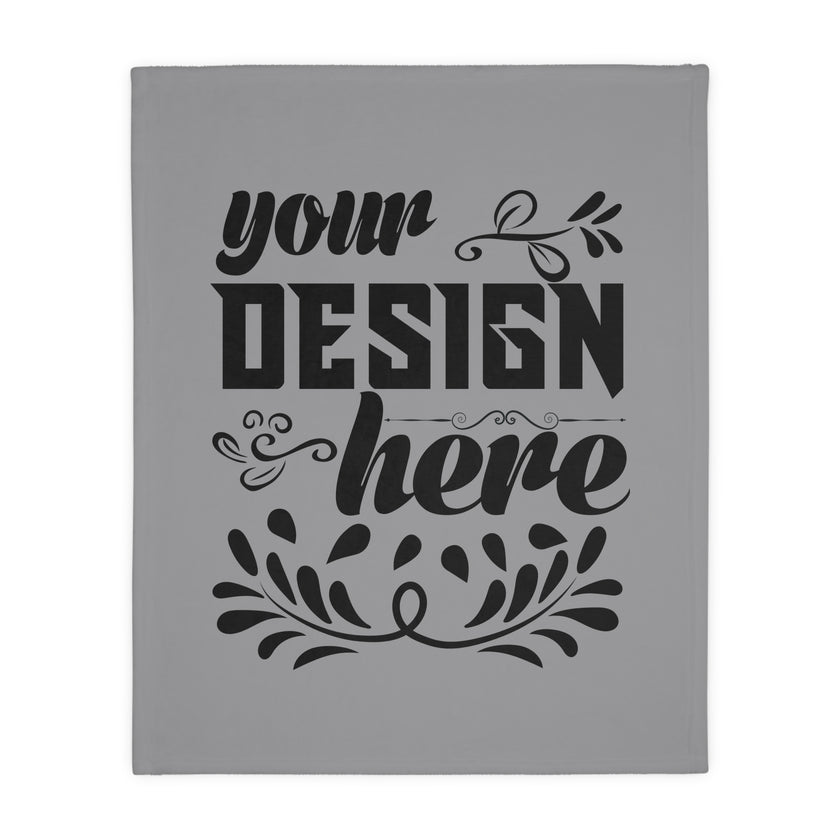 Customizable Velveteen Microfiber Blanket Two Sided Print 3 Sizes