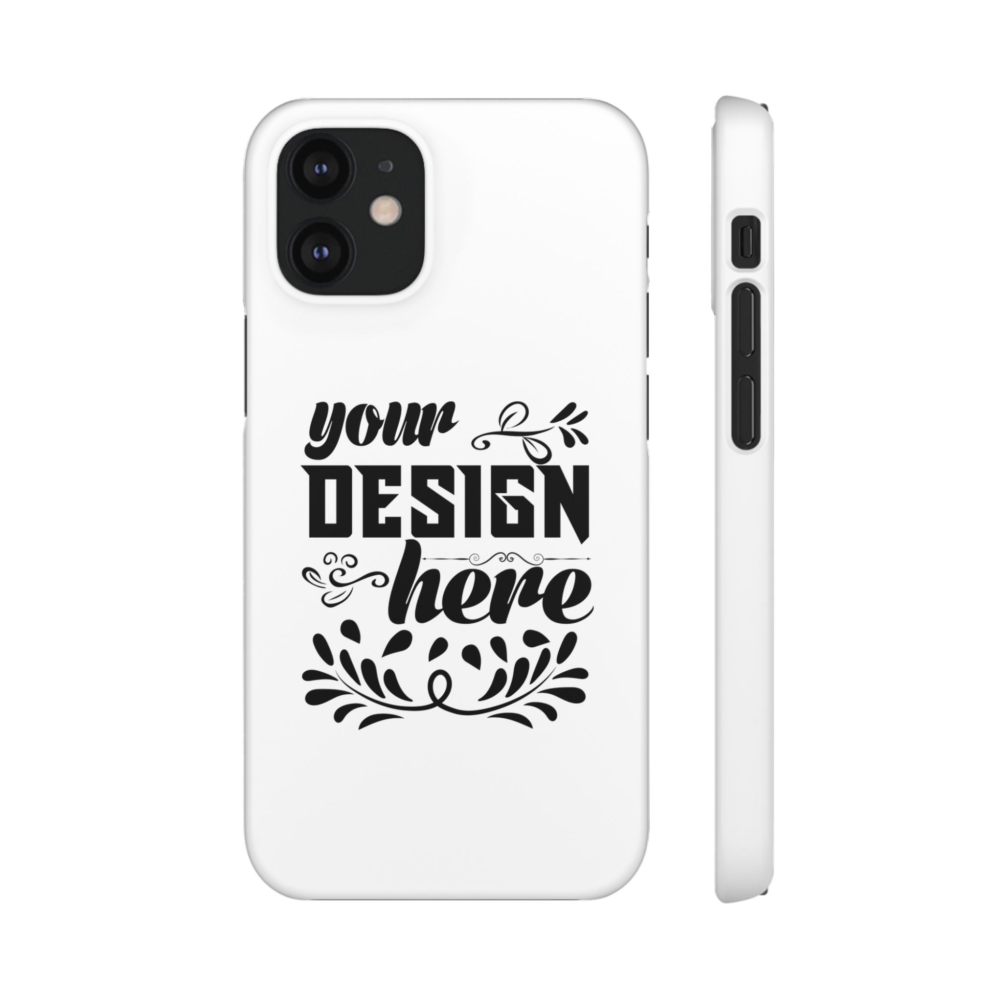 Customizable Snap Phone Case Slim Lightweight Polycarbonate Gloss Or Matte