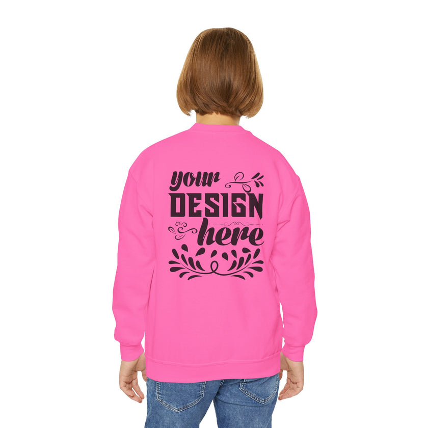 Customizable Gildan 18000B Youth Heavy Blend Crewneck Sweatshirt