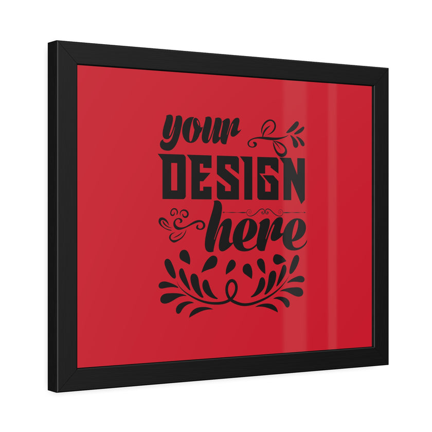 Customizable Framed Paper Poster with Matte Black Pinewood Frame Plexiglass