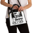 Customizable PU Leather Shoulder Handbag With Adjustable Strap Double Sided Print