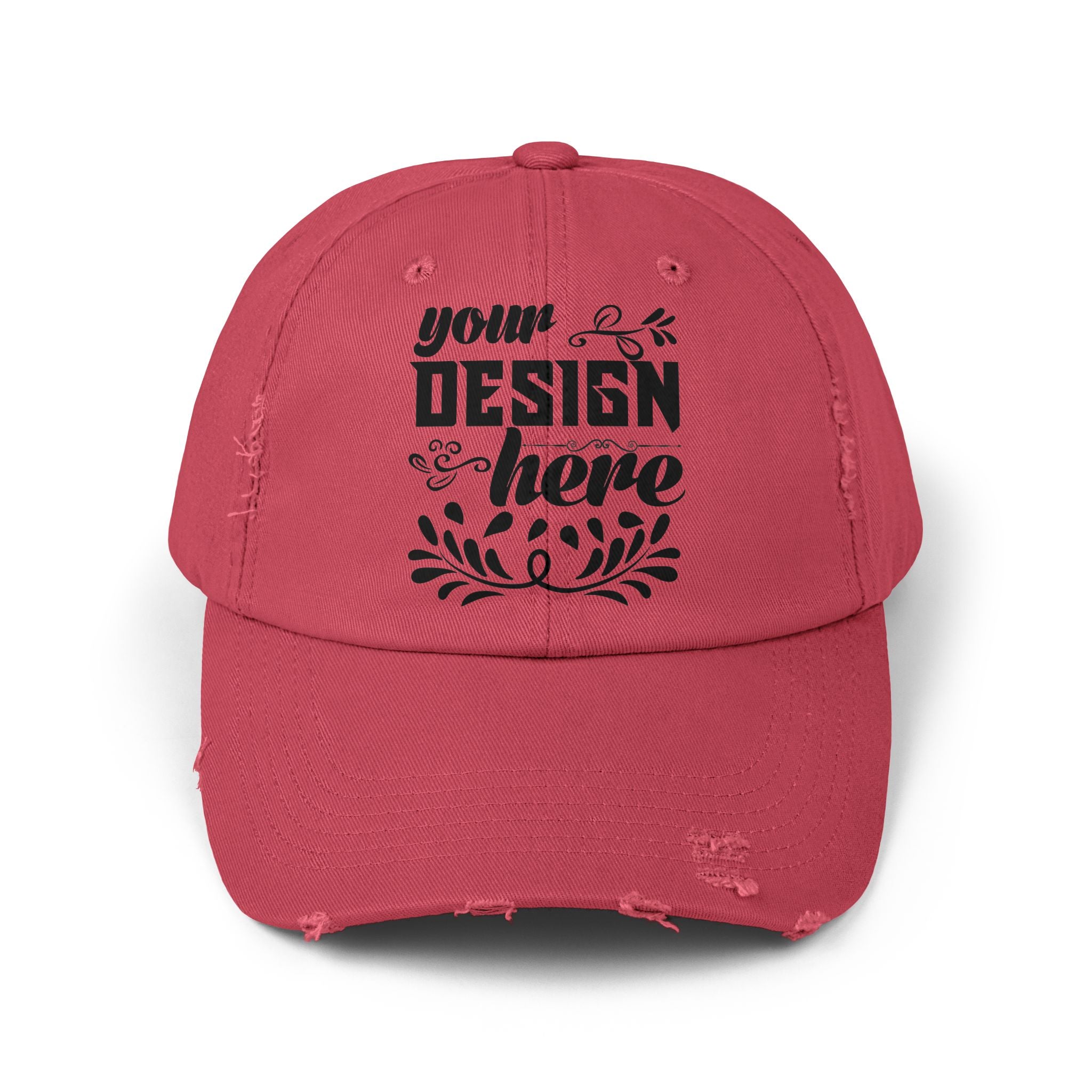 Customizable District DT600 Distressed Cotton Cap for Personalized Style