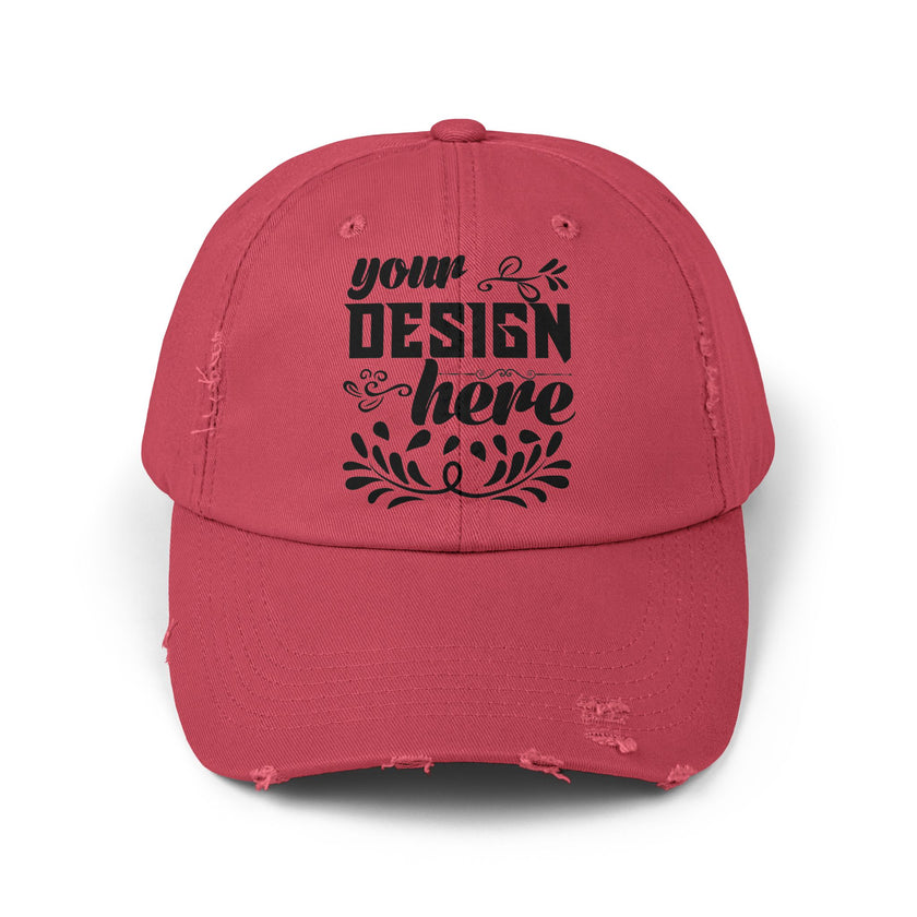 Customizable District DT600 Distressed Cotton Cap for Personalized Style