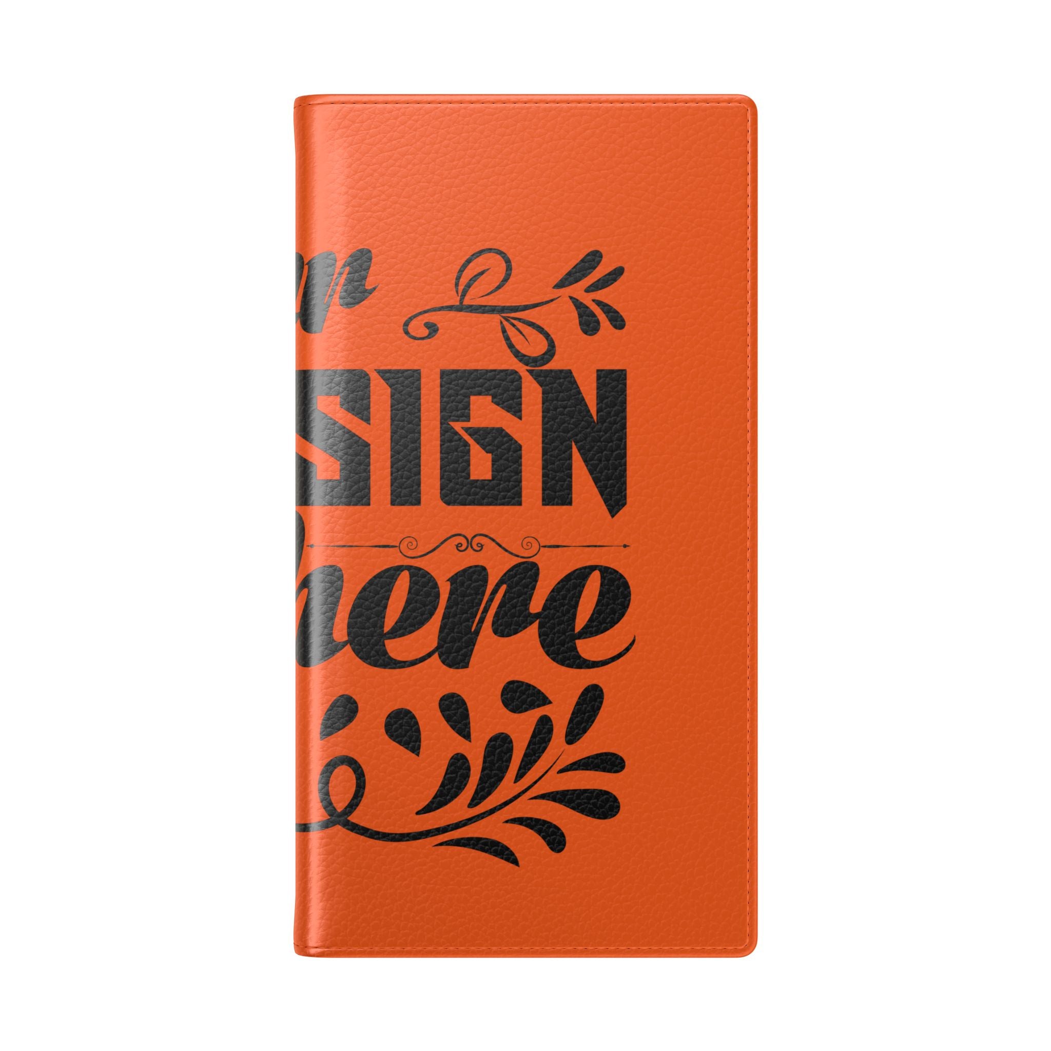 Customizable Flip Folio Phone Case With Card Slots Stand And Elastic Strap