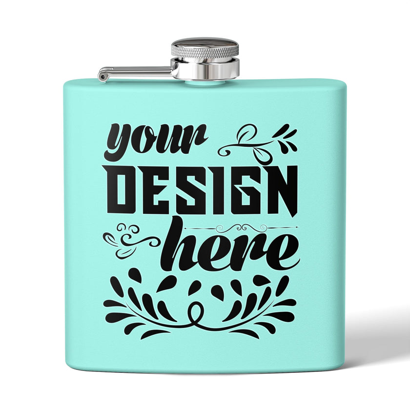 Customizable Polar Camel 6oz Stainless Steel Flask with UV DTF Print