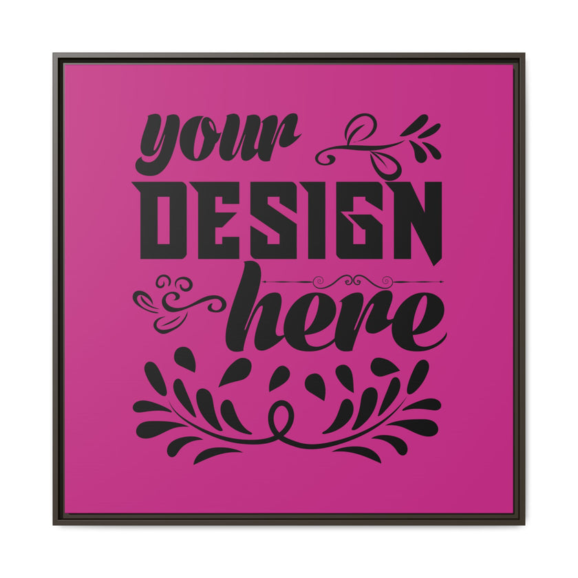 Customizable Framed Matte Canvas Print with Pinewood Frame Sawtooth Hanger