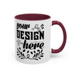 Customizable Glossy Ceramic Accent Mug 11oz and 15oz